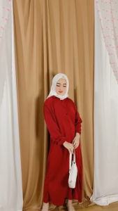 AYDA - GAMIS NIDIA FULL KANCING BUSUI BUMIL DRESS