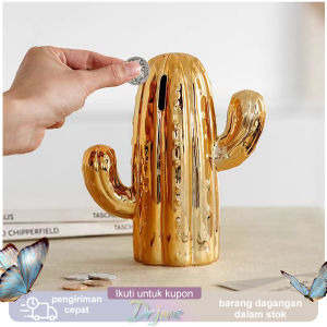 Eyre Skandinavia kreatif keramik kaktus stoples uang ornamen dekoratif ornamen ruang tamu modern pendingin anggur aksesoris rumah hadiah ornamenScandinavian creative ceramic cactus money jar decorative ornaments