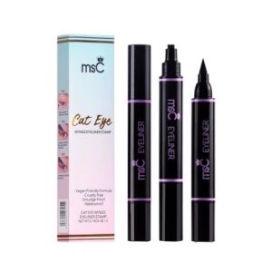 2PCS / Set Double Head Waterproof Eyeliner Pen Cat Eye Winged Eye Eyeliner Cosmetic