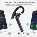 BlueWow Bluetooth 5.0 Headset with Microphone Wireless Bluetooth Earpiece Earbuds Earhook Headphones with Mic for Drivers Driving Office Business Talking Compatible with iOS Android YYK-520. 
