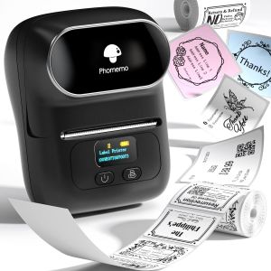 Phomemo M110 Bluetooth Thermal Label PrinterInk free Portable Label Maker Sticker Maker Price Tag Labeler with Bluetooth Smartphone Label Maker Free Android and ios Appbarcode printer For Office Home Shop Retail use More powerful than D11 Printer