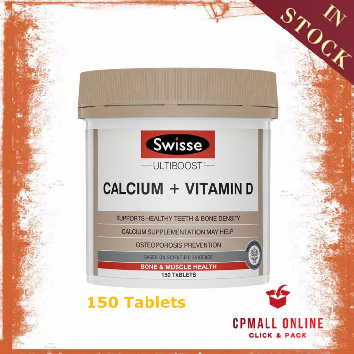 [Expiry Date 05/2027] Swisse Ultiboost Calcium + Vitamin D 钙片+D ( 150 Tablets ) (Made In