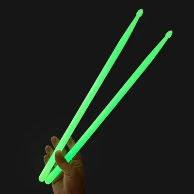 1Pair Professional Luminous Drum Sticks 5A Nylon Drumsticks Colorful Drum Stick Percussion Instrument Accessories Drum Set Kit