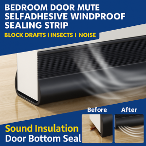 Door Bottom Sealing Strip Door Window Gap Door Soundproof Artifact Bedroom Windproof Soundproof Strip Waterproof Windproof Door Sticker门缝隔音密封条