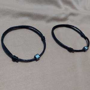 Gelang Nama Inisial 1 Huruf Tali Satin: Bisa Request Nama dan Inisial