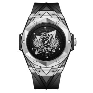 New Kingston Brand TikTok Hot-Selling Mens Fashion Trend Tattoo Waterproof Silicone Quartz Watch Wholesale