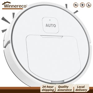 [Winnereco Flagship Mall]3-in-1 Robot Vacuum Cleaner USB Rechargeable 75 Min Runtime Robotic Vacuum and Mop Combo for Pet Hair Carpets and Floors
