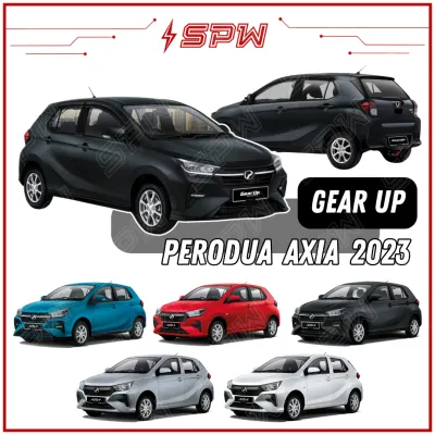 Perodua Axia 2023 OEM Gear Up Bodykit GU Body Kit Front Lip Side Skirt Rear Bumper Diffuser Lips ABS Exterior Decoration