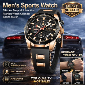 Rose Gold Smart Watch/Sports Chronograph For Men/Daily Time Management/Business & Sport Occasions/Quartz Watch With Calendar/Multifunctional Accessory