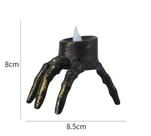 Dẫn hình đầu lâu Halloween tay đèn nến hạnh phúc bữa tiệc Halloween Trang trí để bàn ánh sáng ban đêm bầu không khí thiết lập đạo cụ