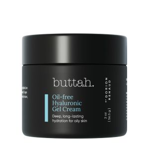 Buttah Skin Oil-Free Hyaluronic Gel Cream 2oz - Daily Moisturizer for Oily Skin - Hyaluronic Acid for Deep Hydration - AM & PM Moisturizer - Black-Founded Skincare