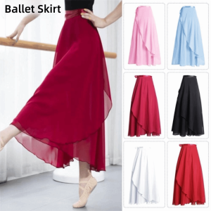 SKONHED Dài Váy ballet buộc dây Khăn quàng cổ Váy nhảy Váy nhảy chiffon dài Trang phục tập múa Phụ kiện khiêu vũ Váy trang phục khiêu vũ Các cô gái