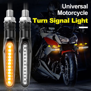 Aitemay Universal Motorcycle LED Turn Signal Indicator Light Amber Flexible Motorcycle Lights Signal Lamp