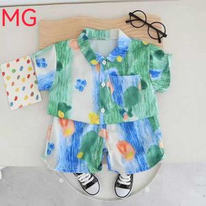 (Buy 1 & Take 1 free random terno) Cute Polo terno collared short comfy outfit 1-5yrs old (MG)