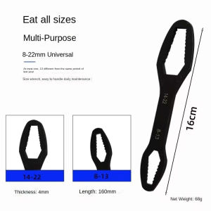 Multifunctional Double Ended Socket Wrench Universal Self-Tightening Ratchet Wrench Set for 8-22mm