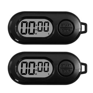 Small Keychains Digital Timer Timers High Waterproof ABS Timers Upgrades for Fitness Baking Experiments