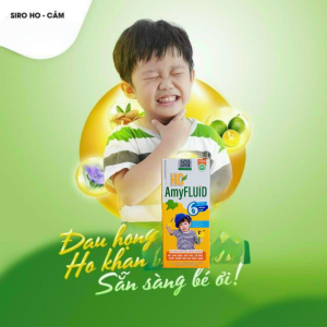 Siro HC AmyFLUID 100ml Cho Bé Từ 6 Tháng | Hỗ Trợ Ho Hắt Hơi Sổ Mũi Chảy Nước Mũi Do Cảm Lạnh