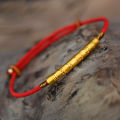 【Limited stock】 Vintage Silver Tibetan Buddhism Red Rope Bracelet Women Gold Color Om Mani Pedme Hum Spiritual Braelet For Women Jewelry. 