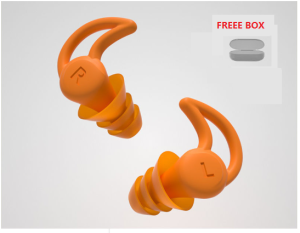 Soundproof Earplugs Three Layer White Silicone Earplugs Waterproof Swimming Earplugs Sleep Noise Reduction