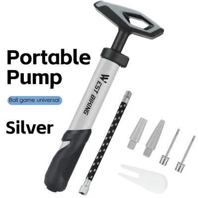 WEST BIKING Portable Air Pump With Extension Hose For Balloon Basketball Football Swimming Multiple Multiple Air Needles 40PSI Ball Pump
