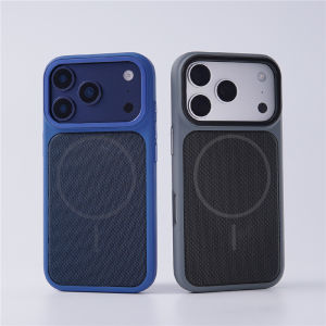 Original Tech Woven Canvas c Animation Phone Case For iPhone 17Pro 15 16 17Pro Max For Magsafe Matte Hard Protect Cover