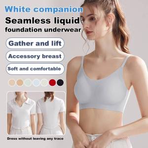 【Big Breasts Look Smaller】 Seamless Bra Gathered Fixed Cup Sports Bra For Women
