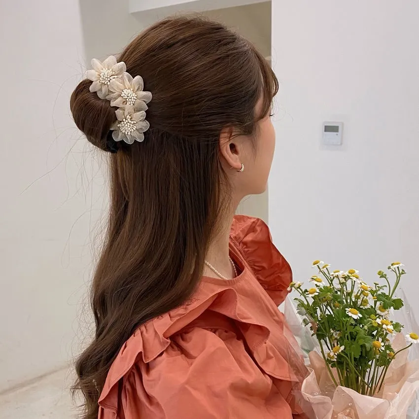 Ikat Rambut Perempuan model Hairdini model Cepol Ikat Rambut Ala Korea Bahan Import motif Bunga Curly Ikat Rambut Hair Ties Scrunchies - Lazada | Lazada Indonesia