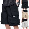 ✶M-5XL Cotton Lelaki Seluar Pendek Black Big Size Shorts Men Summer Plus Size Drawstring Multi Pocket Loose Casual Cargo Short Pants Men Seluar Pendek Lelaki Saiz Besar❧. 