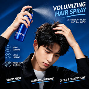 Volumizing Dry Hair Spray Oil-Control No-Wash Hair Styling Spray for Fluffy Natural Looking Hair Root Volume and Daily Hair Refresh