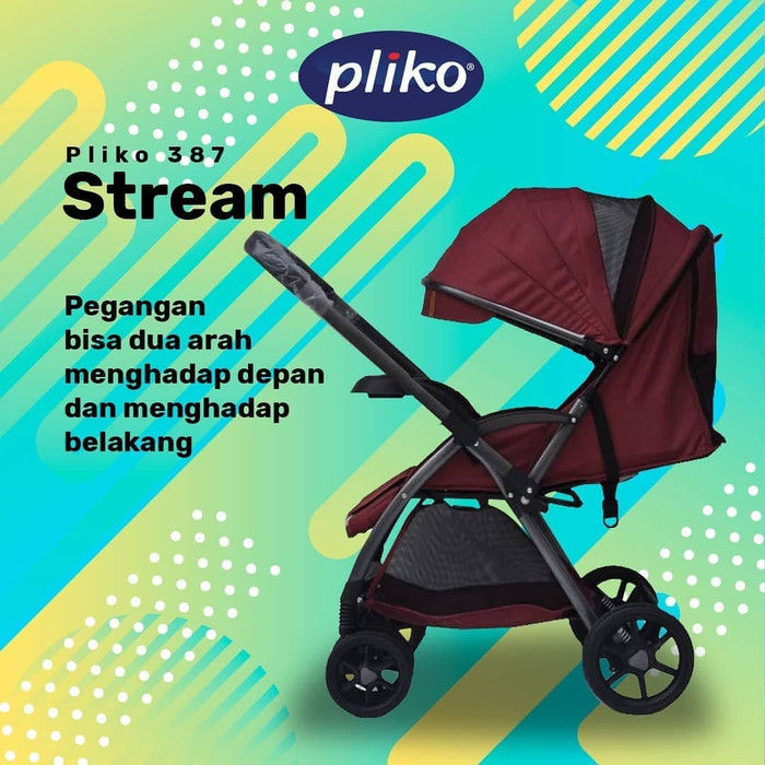 Stroller pliko stream 387 Stroller Tandem Untuk Bayi Stroller