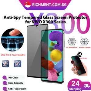 【✅SG Brand】RICHMENT Privacy Tempered Glass Screen Protector for for VIVO X 300/VIVO X 300 Ultra 9H hardness anti-peeping crystal-clear clarity scratch-resistant fingerprint-resistant smooth touch full coverage