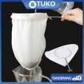 1Set Saringan Kain Kopi Kain Saringan Teh Kain Stainless Steel Cloth Filter Saringan Thai Tea 18.5cm. 