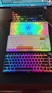 LZD 82 Key GK75 Bluetooth Wireless Three-Model Kit Custom Lighting Music Melody Custom Mechanical Keyboard