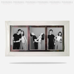Pigura 4R Susun Isi 3 Horizontal / Bingkai Foto Minimalis 4R Susun / Gandeng 3 / Frame Foto Minimalis Gandeng / Kolase Foto Bayi / Dekorasi Rumah Minimalis