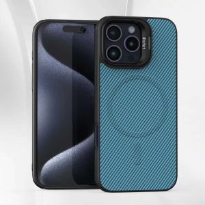 Carbon Fiber Magsafe Magnetic Silicone case For iPhone 16 16Pro 16ProMax 16Plus iPhone16