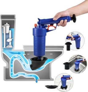 Pompa Sedot Saluran WC Toilet Mampet Kloset Wastafel Drain Plunger Dorong Tembak JJ63010