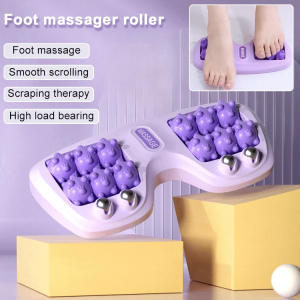 Foot Massager Foot Foot Reflexology Health Home Leg Acupoint Magnetic Beads Four-row Roller Foot Massager