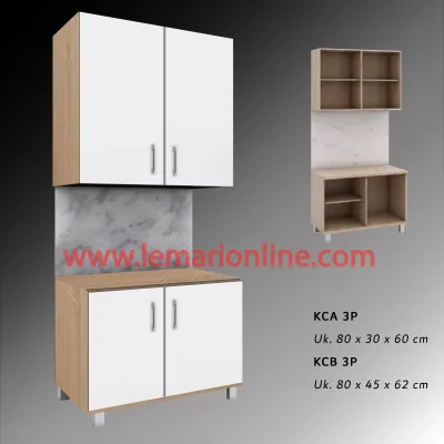 Kitchen Set Lemari Dapur Atas Bawah 2 Pintu VS