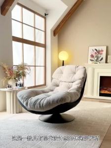 Fashion Sofa Chair Rotating Recliner Sofa Light Luxury Balcony Chair Casual Lying Chair Lazy Sofa