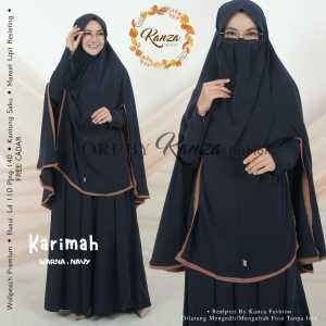 Baju Gamis Syari Set Khimar Karimah Bahan Wollpeach Premium Busana Muslimah Modern