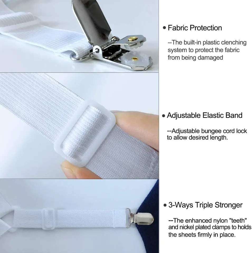 Sheet Simple Grip N Hold Bed Sheet Holder | Discrete Heavy Duty Sheet  Holder, 360 Degree Bed Sheet Tightener, Non Slip Corner Sheet Grippers