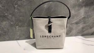 Jualan PanasOriginal Long champ bag for women bag Canvas ROSEAU ESSENTIAL TOILE Cross Bucket Bags Armpit longchamp Shoulder Bag