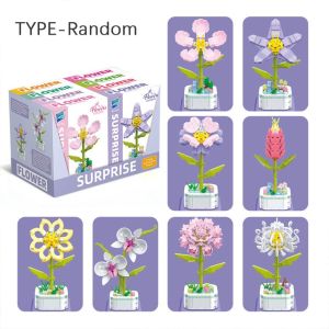 LOZ Nano Block Flower Bunga Blok Mainan Balok Buket Bunga Blok Susun Bangu Romantis Dekorasi Kamar Model Gadis Diy Mainan Hadiah
