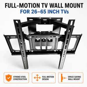 Heavy-duty six-arm rotating telescopic wall mount for TVs 14-85 inches - universal full-rotation TV wall mount