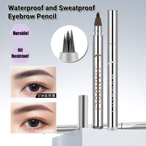 Four-Head Fork Wild Eyebrow Artificial Long-lasting Waterproof and Sweatproof Eyebrow Pencil Smudge-proof Eye Makeup Tools