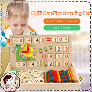 Wooden Math Teaching Aid Counting Sticks Toy Multifunctional Learning Box Educational Montessori Toy
