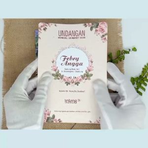 (100 pcs) Undangan Pernikahan Simple Murah Elegan LG76