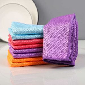 Thickened waterabsorbent cloth Fish Scale Wipe Glass Wipe Table Dishcloth Kitchen Cleaning Towel