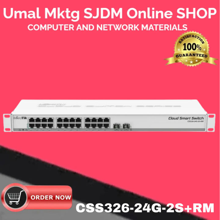 MIKROTIK CSS326-24G-2S+RM SwOS powered 24 port Gigabit Ethernet switch ...