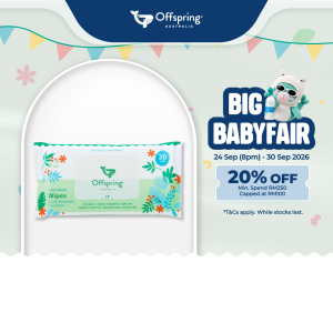 Offspring Biodegradable Plant-Based Baby Wipes 20 ct